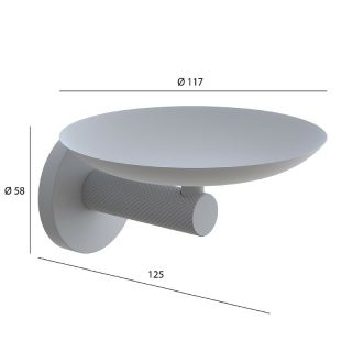 Мыльница Boheme Uno 10973-SGM оружейная сталь